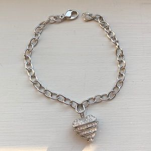 Silver Heart Swarovski Bracelet